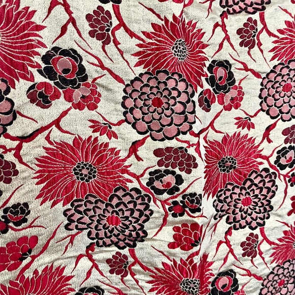 Vintage 1960s Silk Brocade Metallic Macy’s Jacquard Union Made Dress - Picture 3 of 7